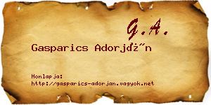Gasparics Adorján névjegykártya